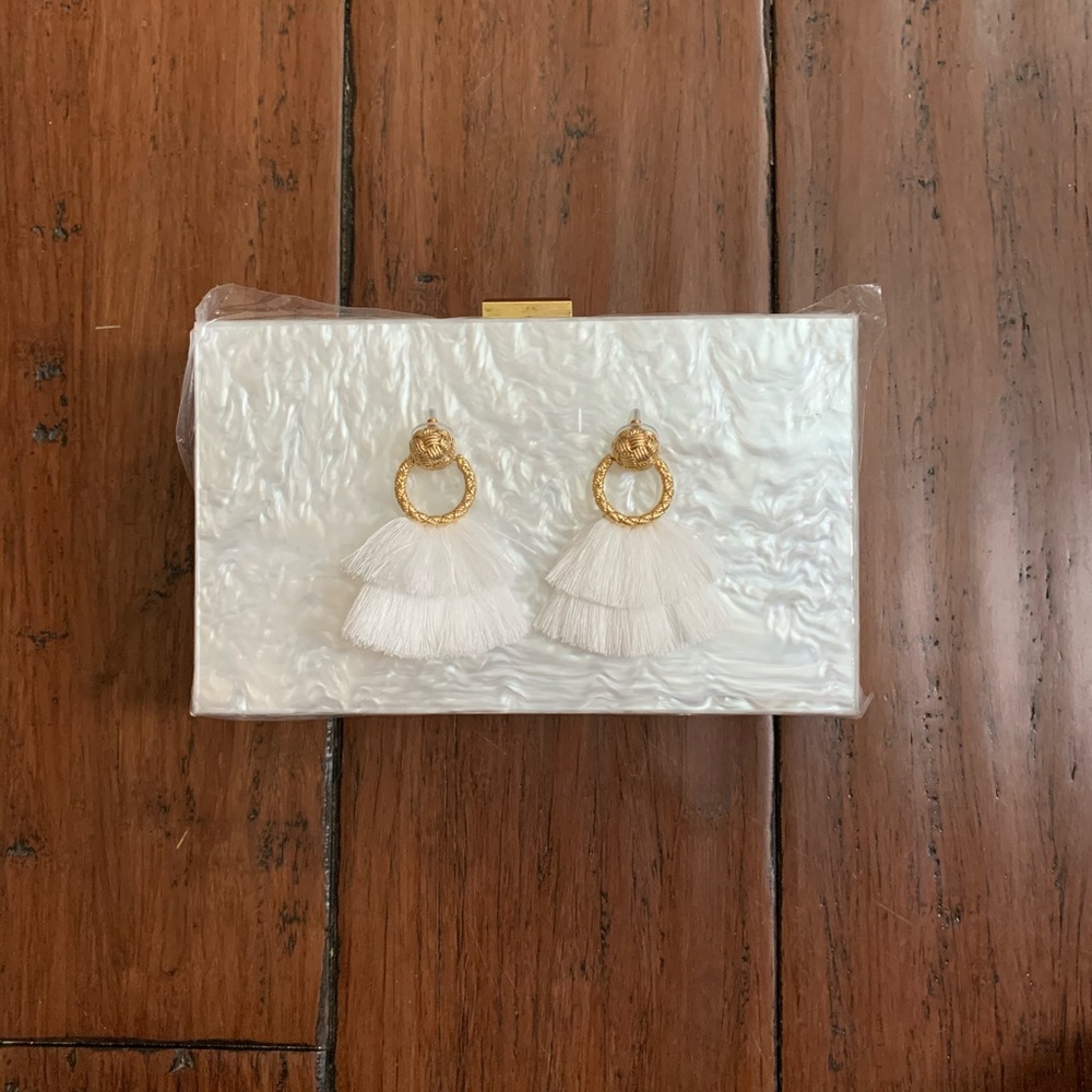 For Love & Lemons Loop Fringe Earrings